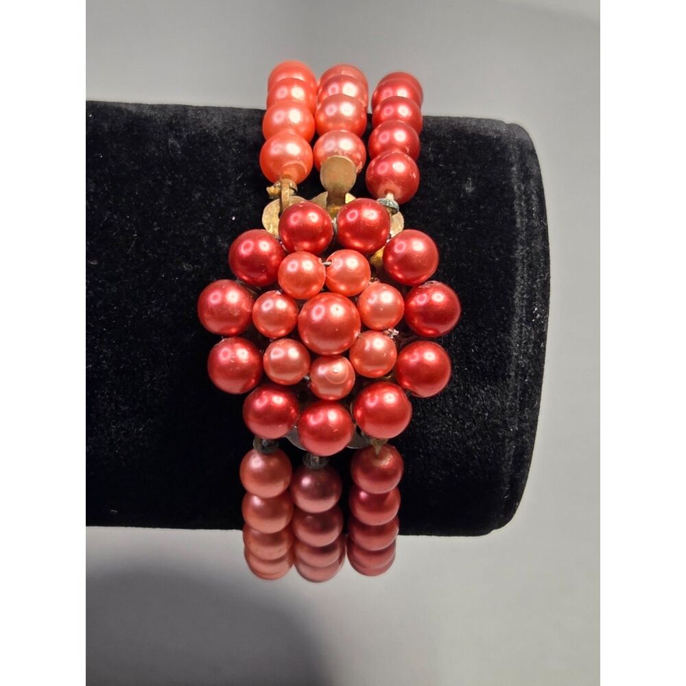 Ombre Multi Strand Pearl Vintage Bracelet
